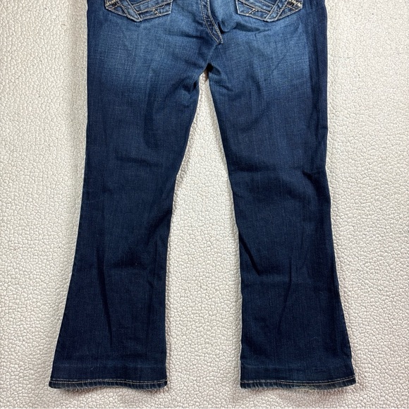 BKE Denim Sabrina Stretch Women's 28 x 31.5 Dark Wash Low Rise Flared Blue Jeans - Picture 15 of 15